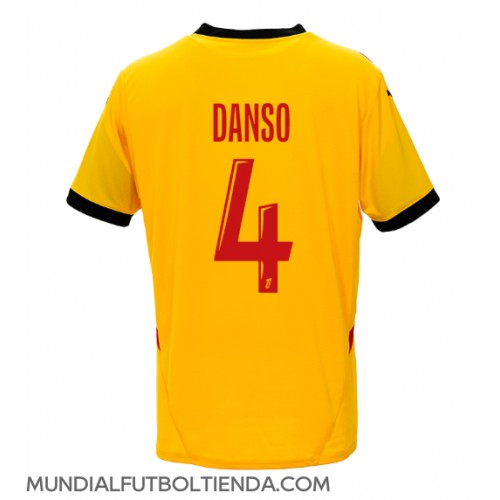 Camiseta RC Lens Kevin Danso #4 Primera Equipación Replica 2024-25 mangas cortas